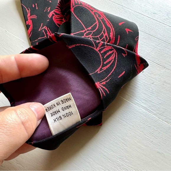 Vintage 1978 Red and Black Garfield Collectors Balancine Inc Necktie - Picture 7 of 7